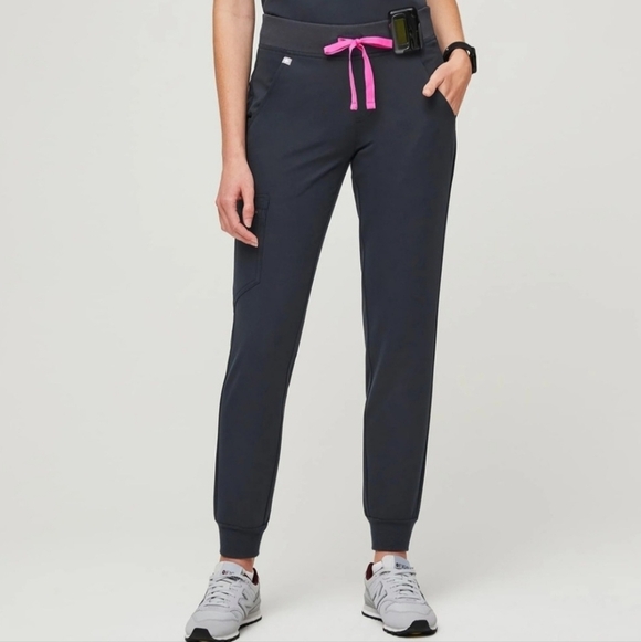 Figs NEW Petite Navy Zamora High Waisted Petite Joggers Scrub Pants Sz XXSP - Picture 1 of 12